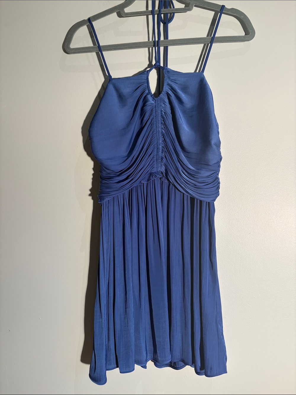 House of Harlow 1960 Royal Blue Ruched Midi Dress